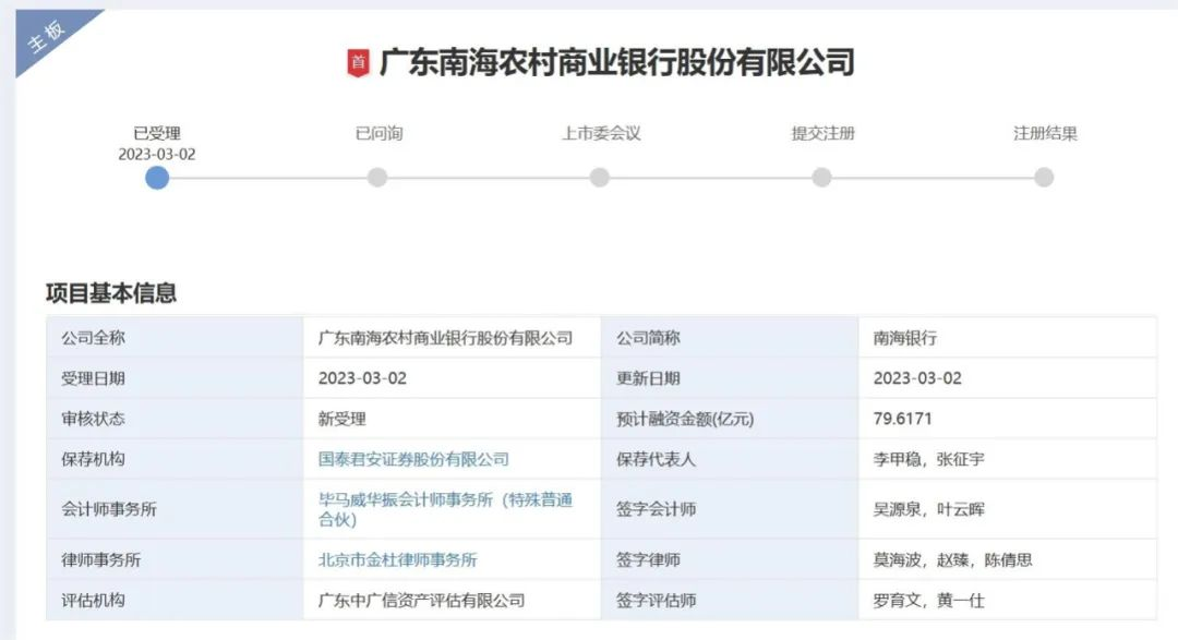  不良贷款率上升，董事长和行长变更！南海银行IPO前路如何？